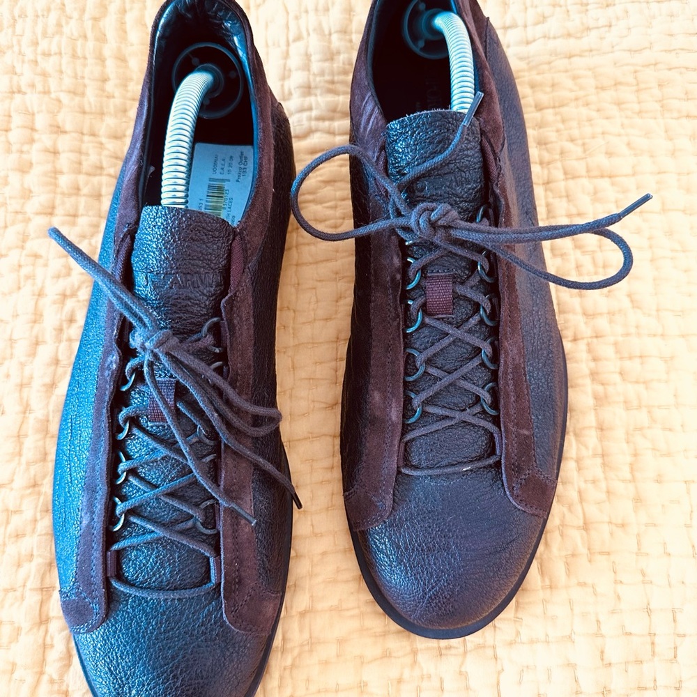 Emporio Armani Black and Brown Sneakers Sleek Design